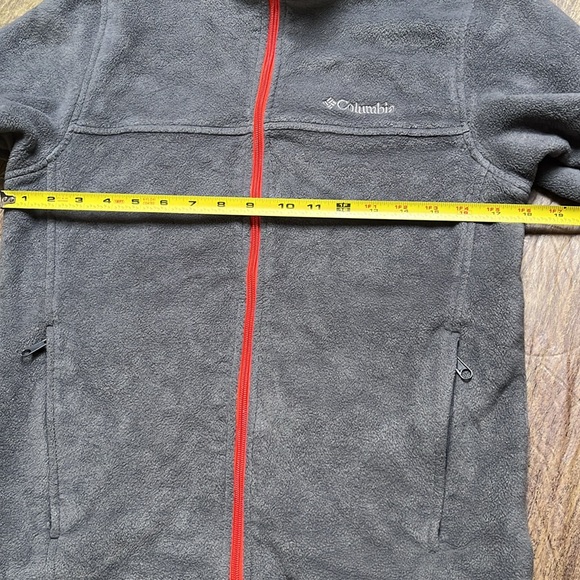 Columbia Full Zip Fleece Gray Orange Jacket Size M - Picture 10 of 12